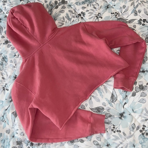 Aritzia TNA Cropped Hoodie Pink - Picture 2 of 11